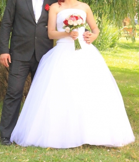 Svatební šaty tyl a krajka vel. 38 až 42